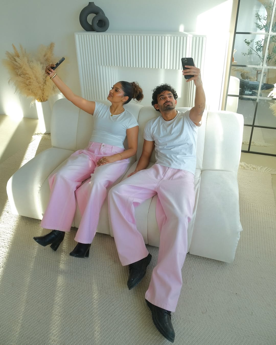 Pink Faded Denims