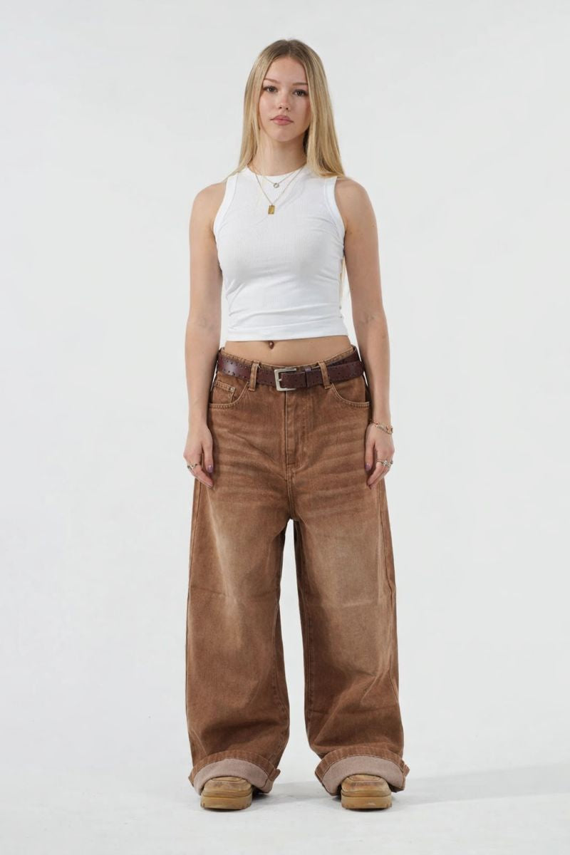 Faded Brown Denims