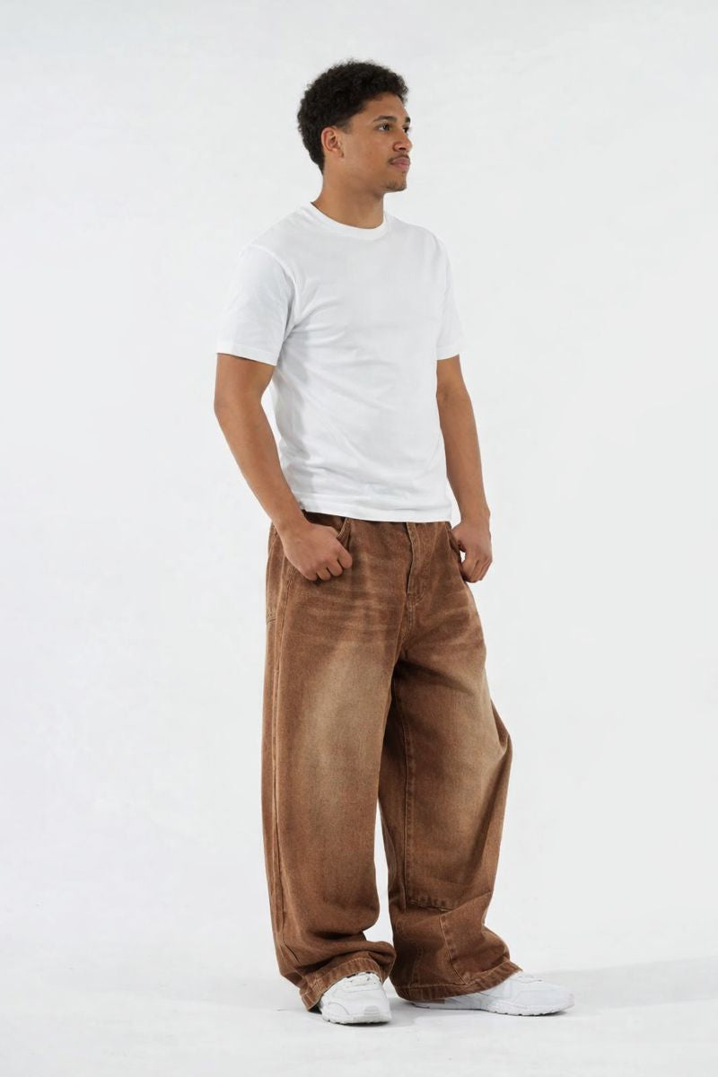 Faded Brown Denims